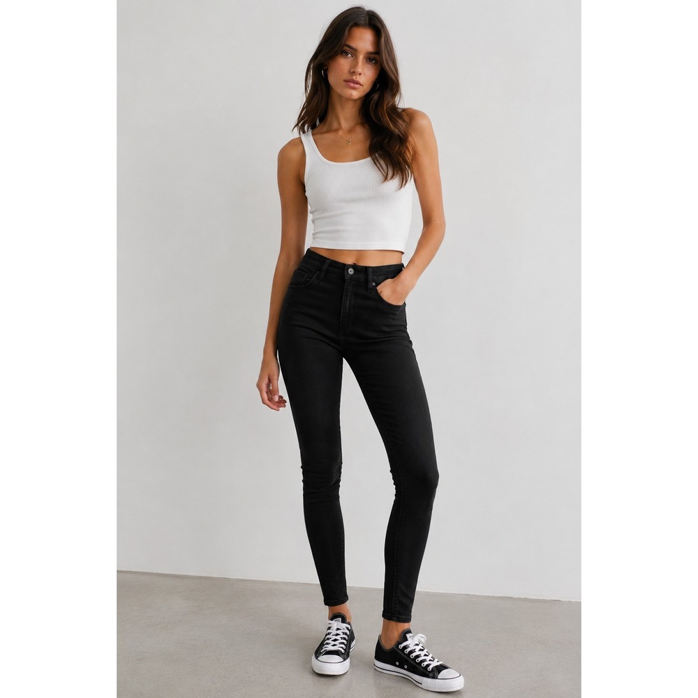 Abercrombie Fitch Jeans Legging Womens 25 Black High Rise Skinny Stretch Jegging